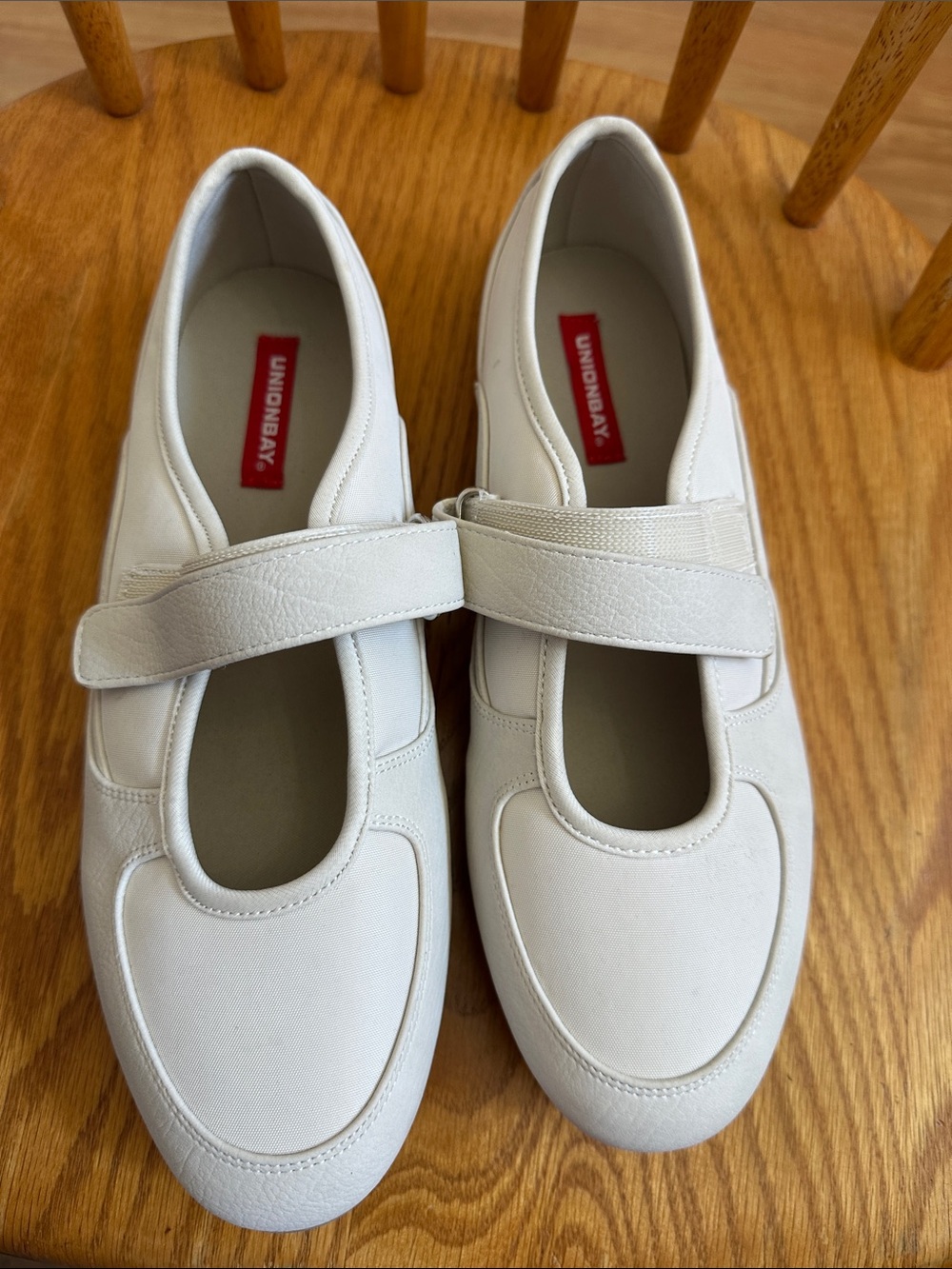 UNIONBAY women cream Mary Jane Hook-and-Loop Casual Shoes sneakers Size 8.5 - Picture 7 of 11